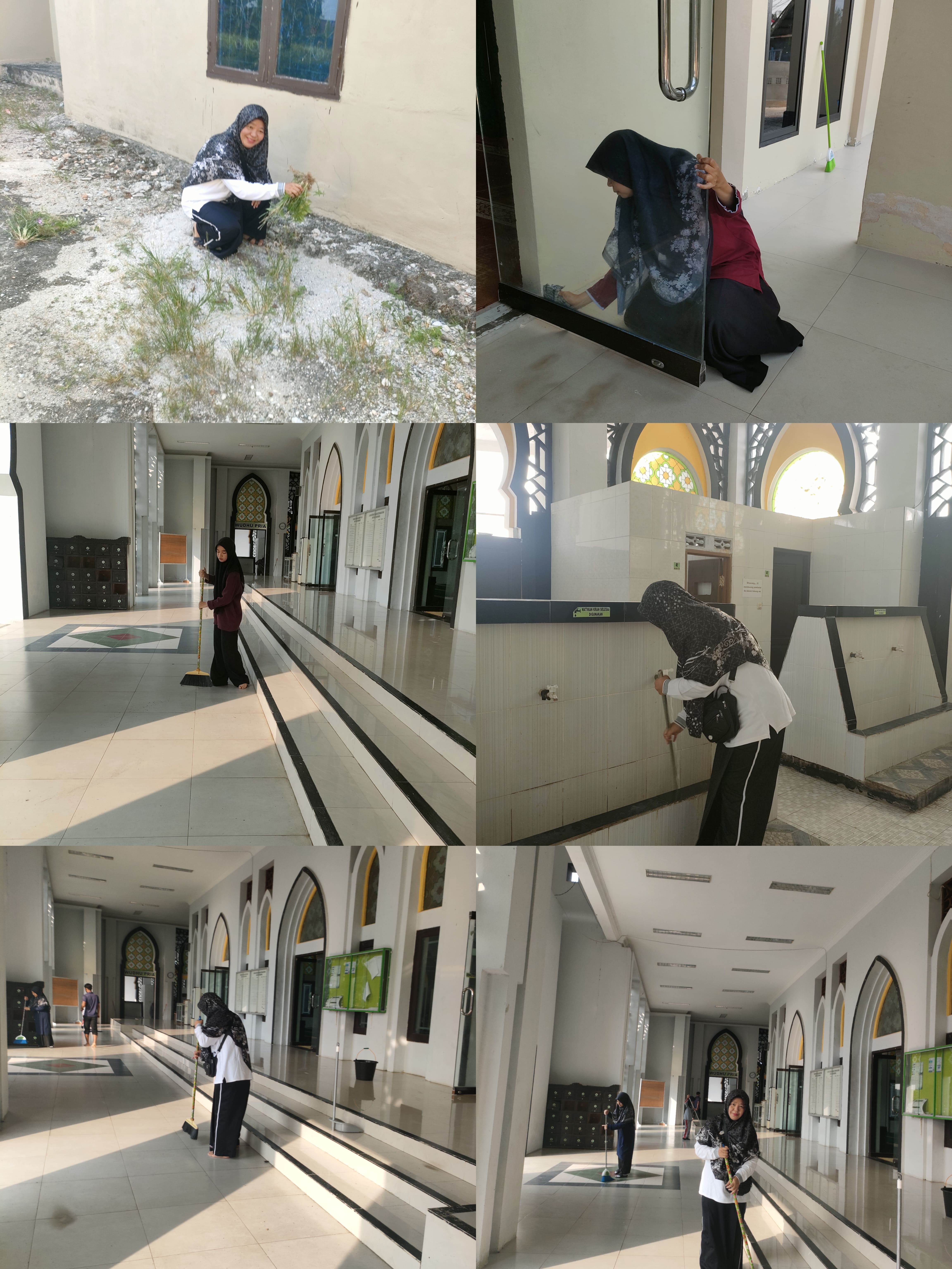 Gerakan Bersih-Bersih Masjid di Abdul Jalil Muzaffar Syah, Kecamatan Mempura — Aksi Senin